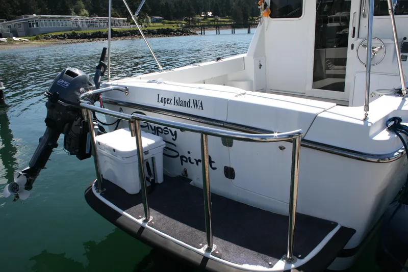 Slide: The Image of 2011 Ocean Sport Roamer 30' boat docked at Lopez Island, WA. - 25