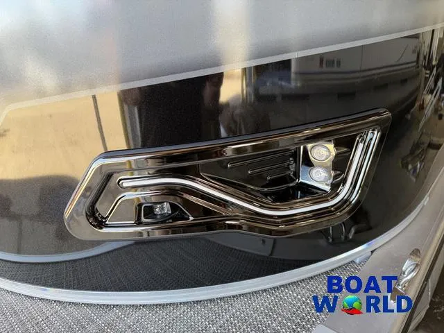 Slide: The Image of 2025 Tahoe Sport 2185 Quad Fish boat detail with sleek design and modern lighting. - 38