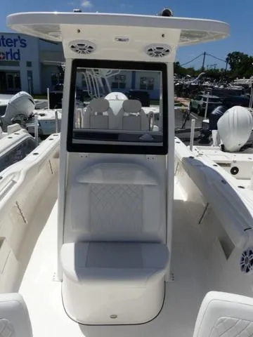 Slide: The Image of 2025 Key West 239 FSR boat with sleek design and modern seating. - 18