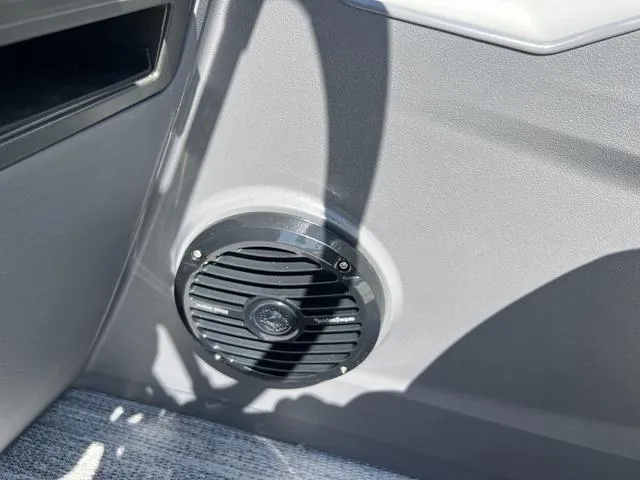 Slide: The Image of Speaker detail in 2025 Bennington 22 SSR PTG boat interior. - 23