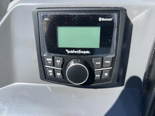 Slide: The Image of Rockford Fosgate Bluetooth stereo system on 2025 Bennington 22 SSR PTG boat. - 24