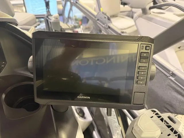Slide: The Image of Garmin display on 2025 Sea-Doo Switch™ Fish 18 boat dashboard. - 13