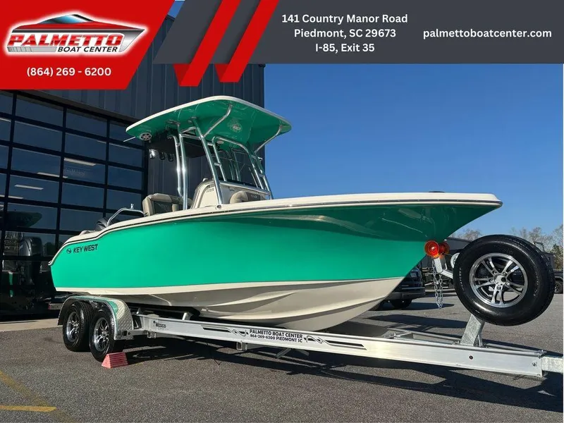 The Image of 2025 Key West 219 FS boat on trailer at Palmetto Boat Center, Piedmont, SC. - 1