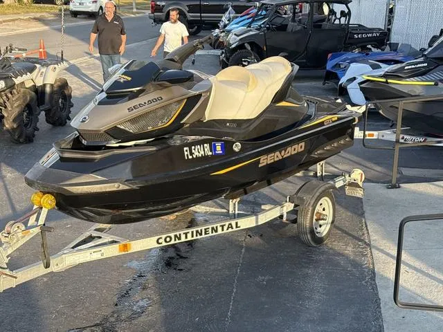 Slide: The Image of 2017 Sea-Doo Waverunner GTX on trailer in outdoor setting. - 5