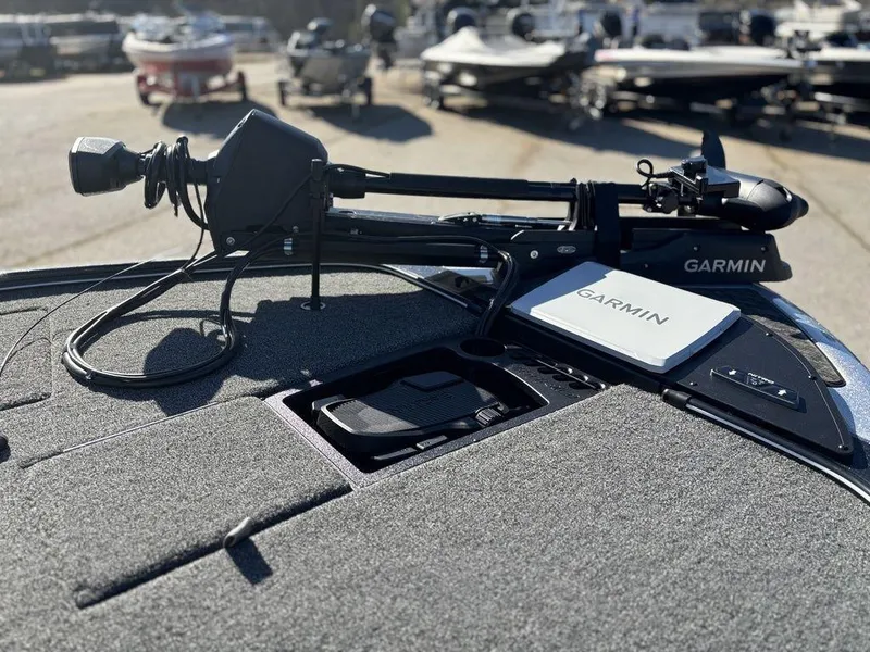 Slide: The Image of 2025 Nitro Z20 XL Pro boat with Garmin equipment on deck. - 18