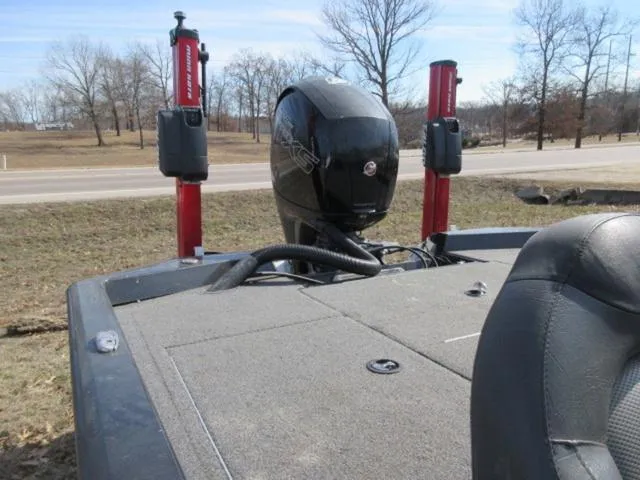 Slide: The Image of 2020 Vexus AVX1980 boat with Mercury 150 Pro XS engine and Talons, parked outdoors. - 18