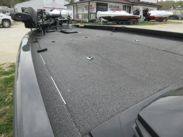 Slide: The Image of 2020 Vexus AVX1980 fishing boat deck with GARMIN electronics and Mercury 150 Pro XS engine. - 27