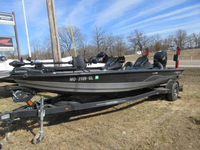 Slide: The Image of 2020 Vexus AVX1980 boat with Mercury 150 Pro XS, Talons, and Garmin equipment on trailer. - 3