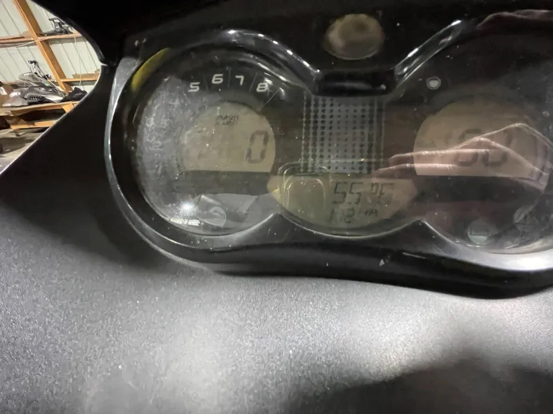 Slide: The Image of Close-up of 2007 Sea-Doo GTI™ SE 155 dashboard displaying speedometer and digital readout. - 12