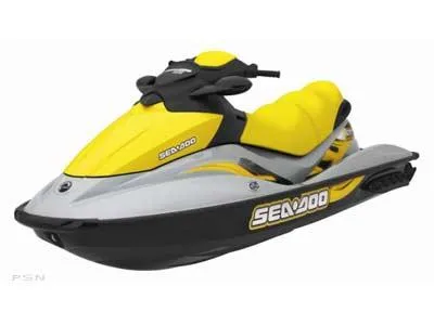 Slide: The Image of 2007 Sea-Doo GTI™ SE 155 jet ski, yellow and gray, side view. - 13