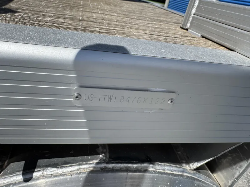 Slide: The Image of 2022 Bennington 22 SXSR boat hull identification number plate. - 30