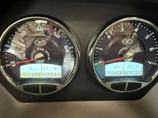 Slide: The Image of Dashboard of 2025 Cobalt CS22 showing speedometer and engine metrics. - 8