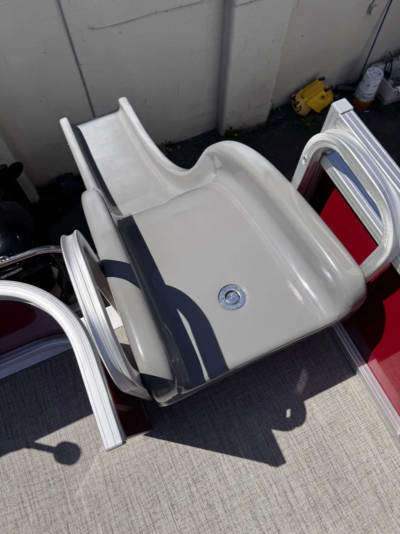 Slide: The Image of 2023 Tahoe Pontoon Cascade Cruise Funship slide, top view, featuring sleek design and durable materials. - 6