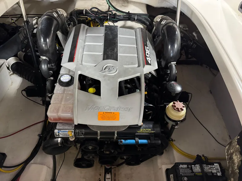 Slide: The Image of Engine compartment of a 2009 Chaparral 276 SSX with a MerCruiser 496 engine. - 16