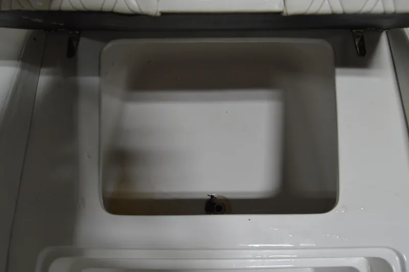 Slide: The Image of Open storage compartment on a 2017 Statement 380 Open boat. - 32
