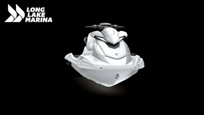 Slide: The Image of 2025 Yamaha VX Cruiser jet ski at Long Lake Marina, front view on black background. - 3