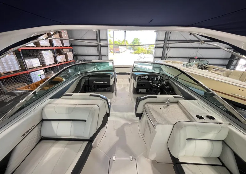 Slide: The Image of 2016 Regal 3200 Bowrider interior with luxurious seating and modern dashboard. - 6