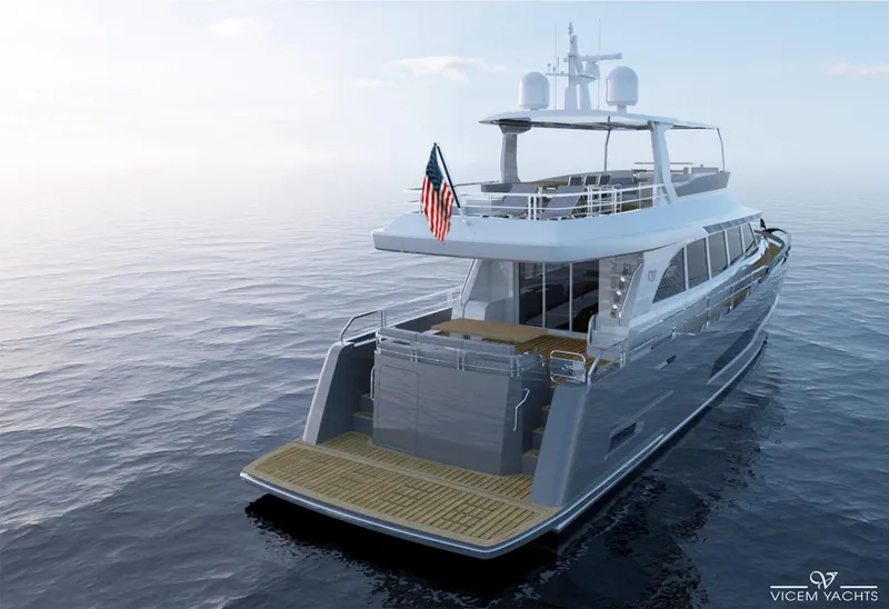 Slide: The Image of Floor plan of 2026 Vicem 68 yacht, showcasing interior layout and design options. - 2