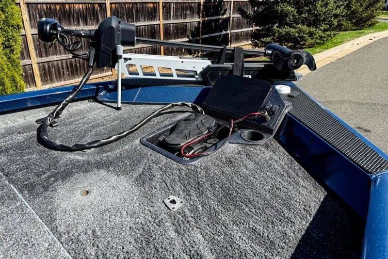 Slide: The Image of 2021 Ranger RT188P boat deck with trolling motor and control panel. - 4