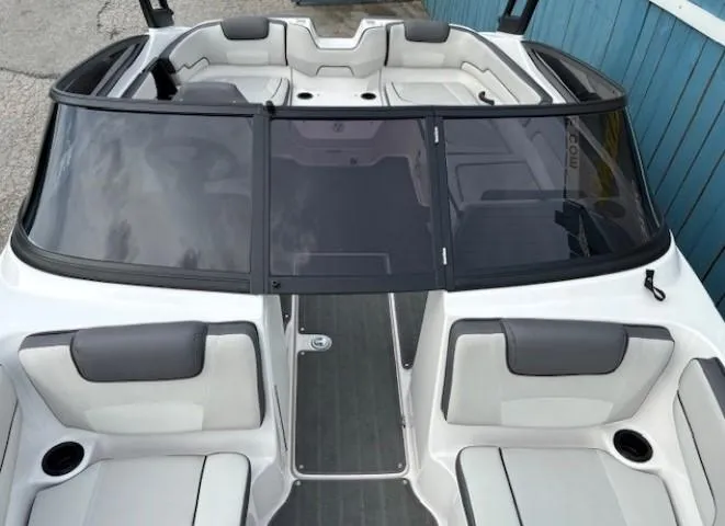 Slide: The Image of 2022 Yamaha Boats AR190 interior with sleek seating and modern design. - 10