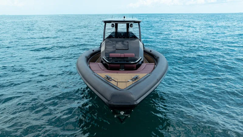 Slide: The Image of 2023 Skipper-BSK 42NC boat on open sea, front view. - 4