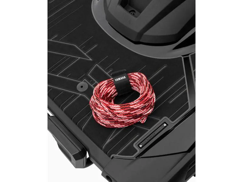 Slide: The Image of 2024 Yamaha VX Limited boat deck with coiled red rope. - 4