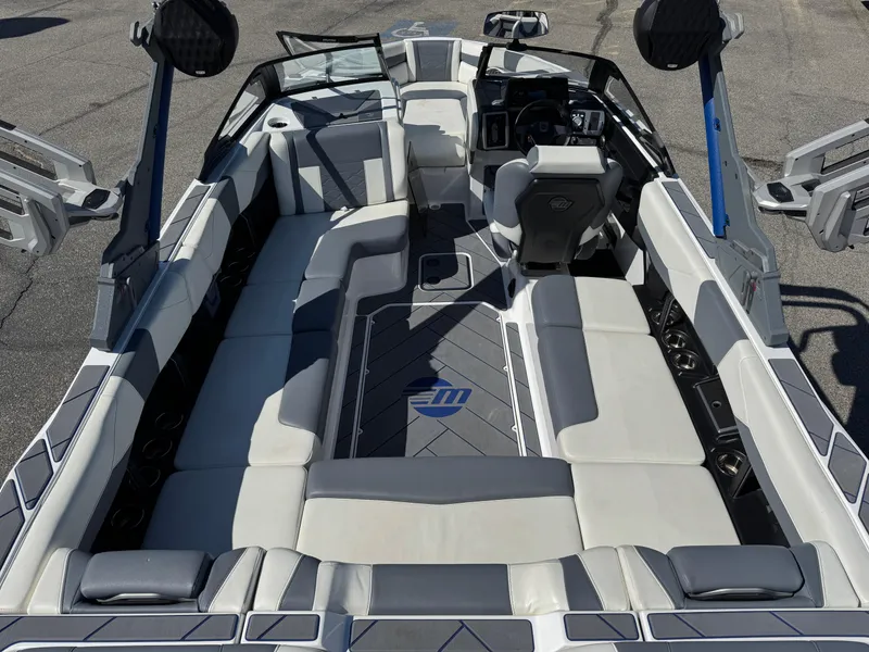 Slide: The Image of 2024 Malibu Wakesetter 23 LSV interior with spacious seating and modern design. - 8