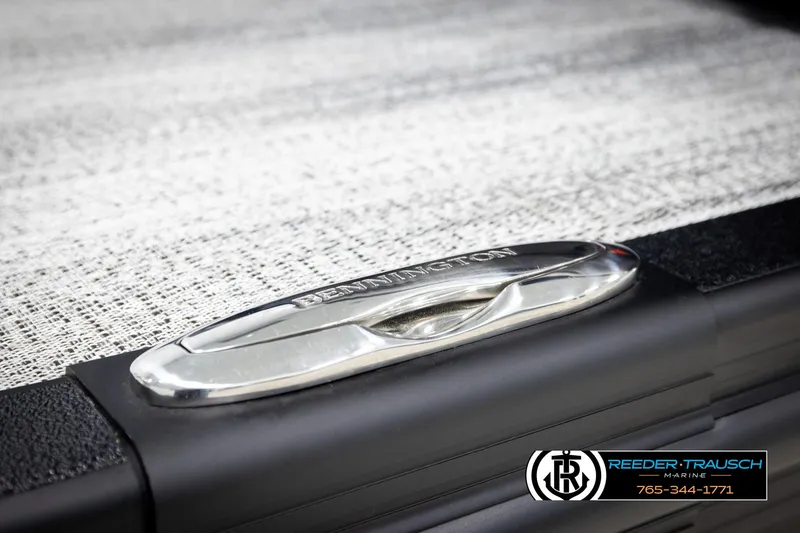 Slide: The Image of 2025 Bennington 22 MFBSE boat detail with sleek metallic finish and textured surface. - 47