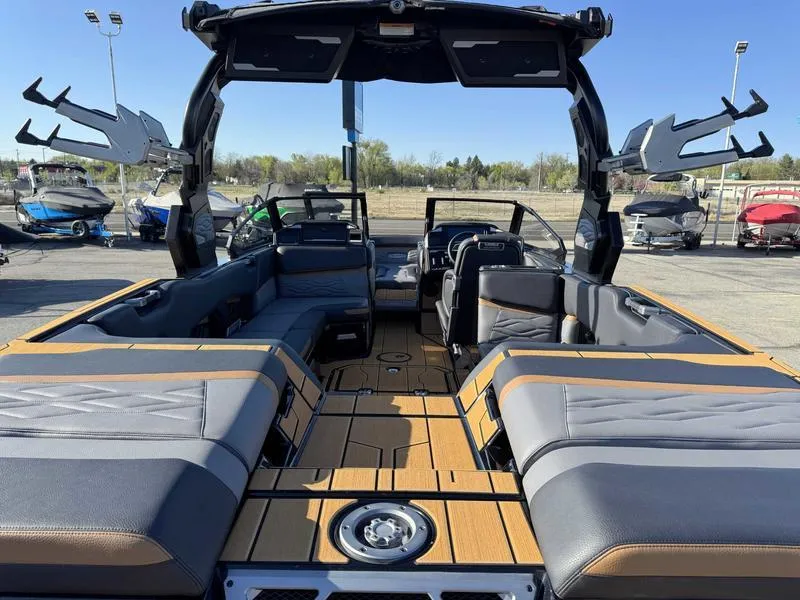 Slide: The Image of 2025 Supra SL boat interior with spacious seating and modern design features. - 7