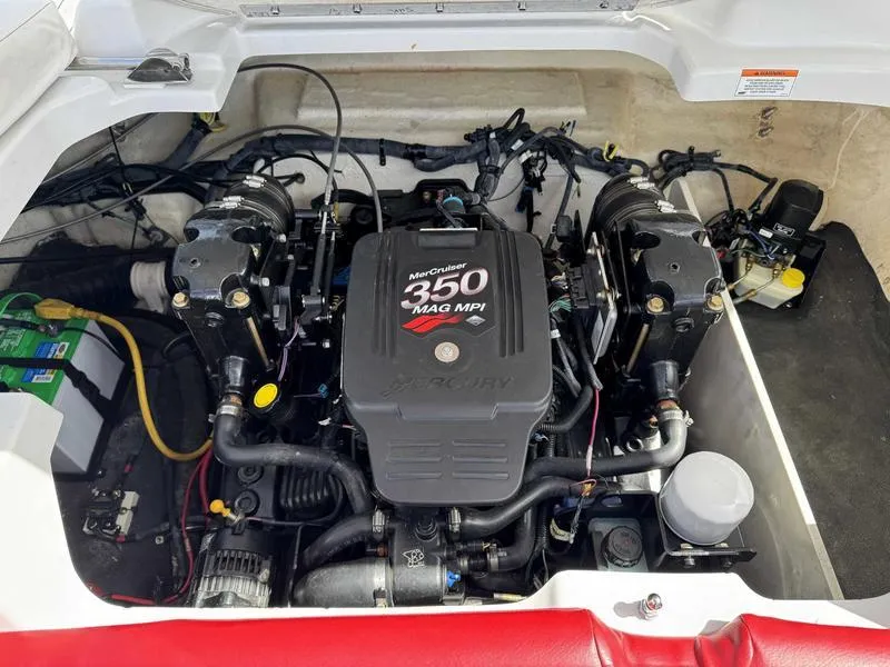 Slide: The Image of Engine compartment of a 2008 Crownline 230LS with MerCruiser 350 MAG MPI engine. - 14