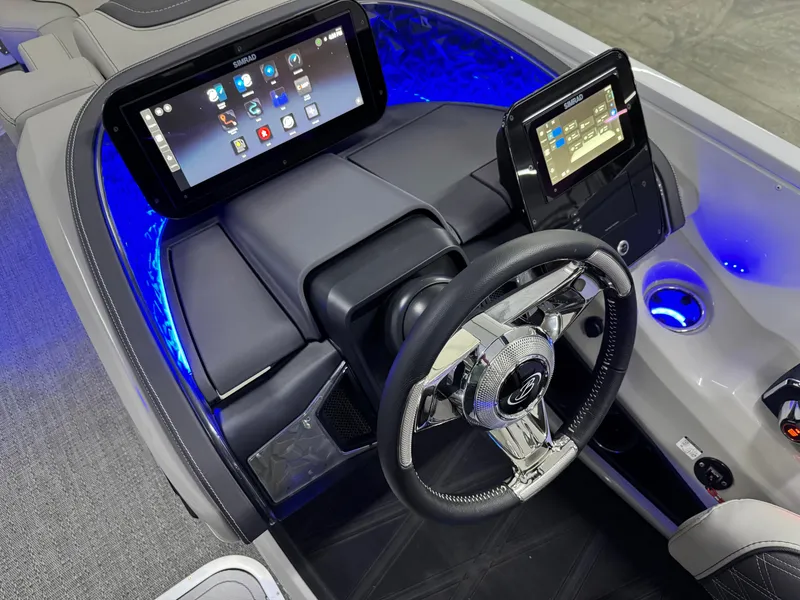 Slide: The Image of 2025 Barletta Reserve Leggera R26UCA dashboard with modern controls and illuminated displays. - 29