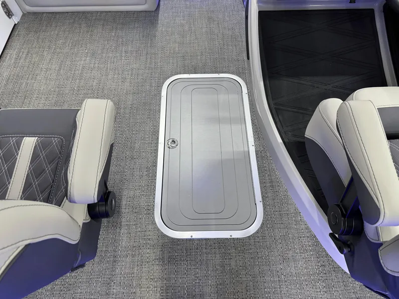 Slide: The Image of Interior of 2025 Barletta Reserve Leggera R26UCA with seating and floor storage. - 40