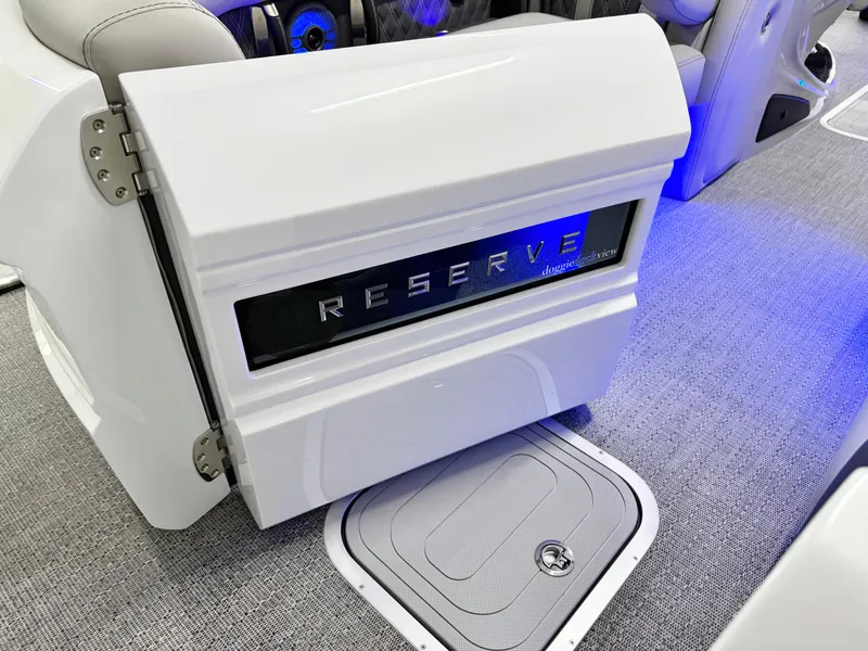 Slide: The Image of 2025 Barletta Reserve Leggera R26UCA interior with illuminated "Reserve" panel and modern design. - 49