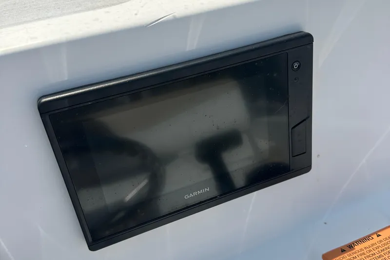 Slide: The Image of Garmin display on 2021 Robalo R160 Center Console boat dashboard. - 29