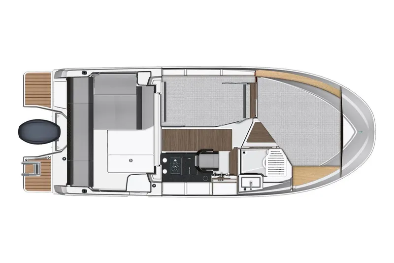 Slide: The Image of Top view layout of 2025 Jeanneau NC 795 Series 2 boat interior design. - 47
