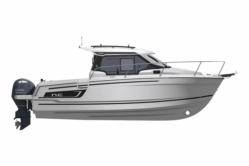 Slide: The Image of 2025 Jeanneau NC 795 Series 2 boat with Yamaha outboard motor, side view. - 51