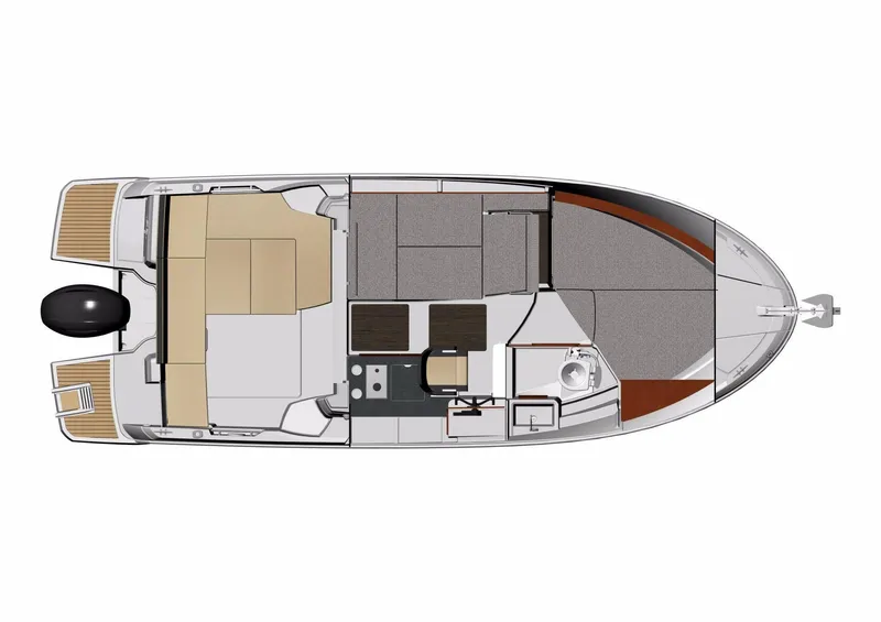 Slide: The Image of Top view layout of 2025 Jeanneau NC 795 boat interior design. - 21