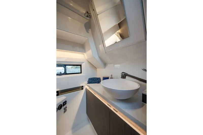 Slide: The Image of Modern bathroom interior of 2025 Jeanneau NC 895 Series 2 yacht. - 64