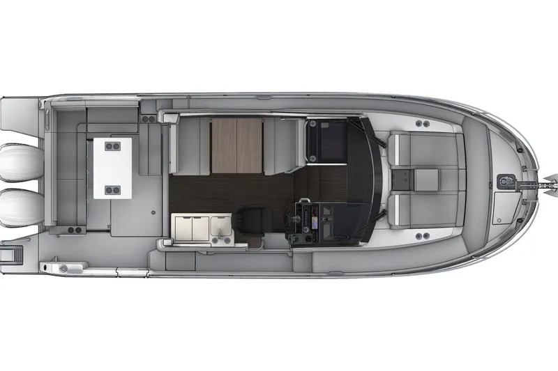 Slide: The Image of Top view of 2025 Jeanneau NC 895 Series 2 boat layout, showcasing interior design. - 88