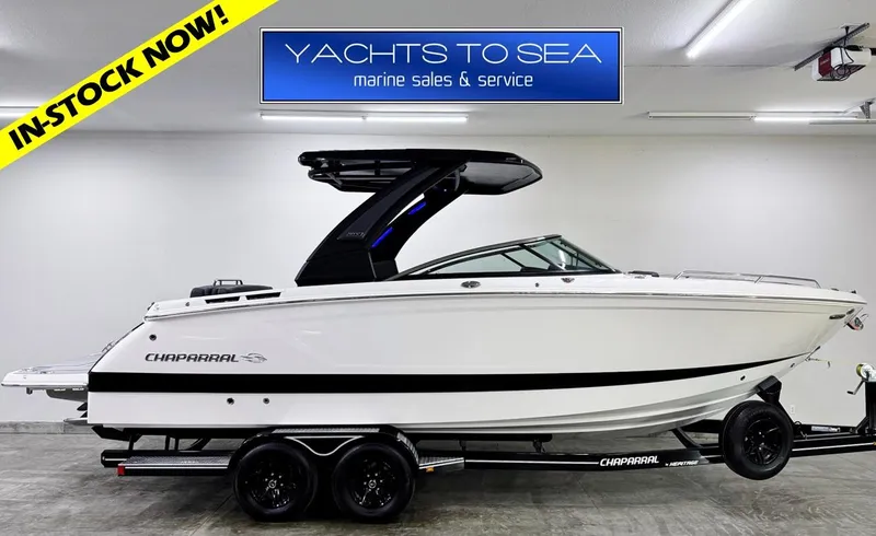 The Image of 2025 Chaparral 2870 SSX boat in showroom, available at Yachts to Sea. - 0