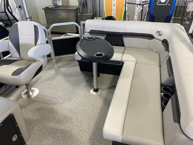 Slide: The Image of Interior of Montego Bay 8518 Cruise 2025 with gray seating. - 11