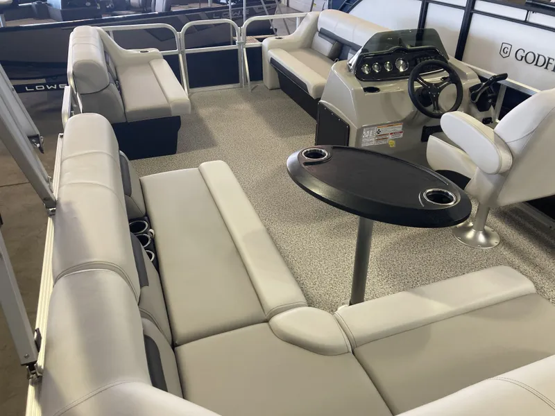 Slide: The Image of Interior of Montego Bay 8518 Cruise 2025 pontoon boat. - 14