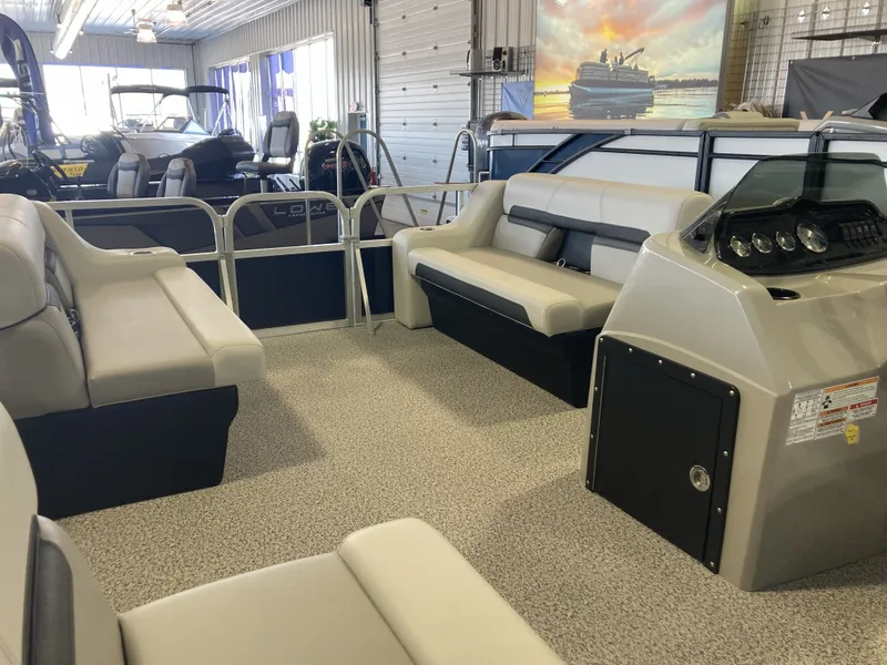Slide: The Image of Interior of Montego Bay 8518 Cruise 2025 pontoon boat. - 18