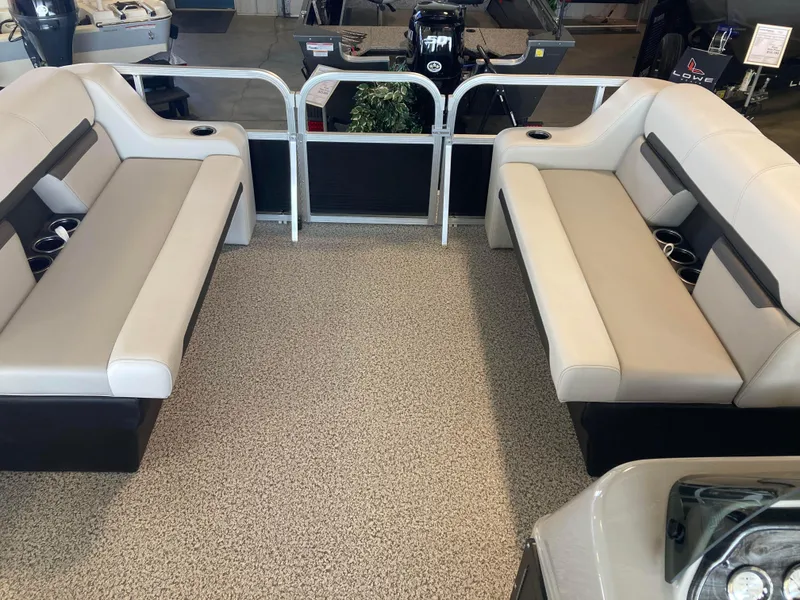 Slide: The Image of Interior of Montego Bay 8518 Cruise pontoon boat, year 2025. - 6