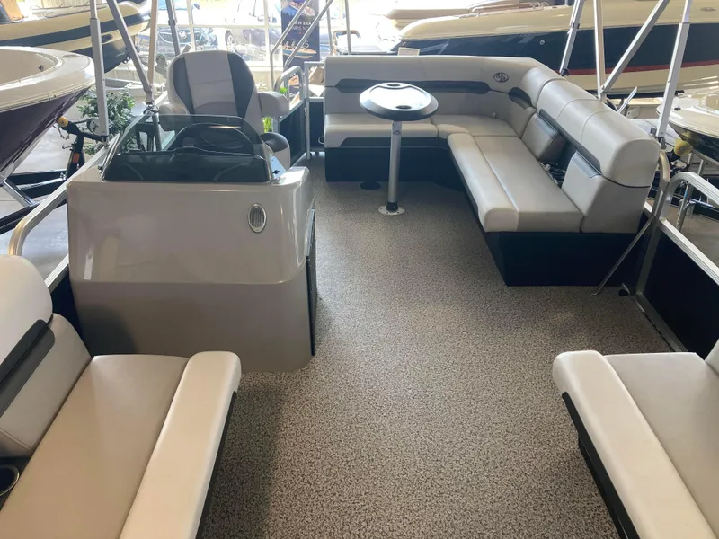 Slide: The Image of Interior of Montego Bay 8518 Cruise 2025 pontoon boat. - 7