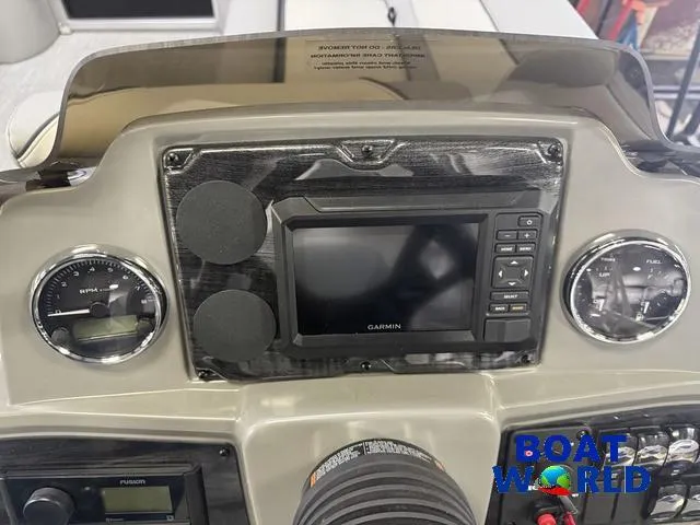 Slide: The Image of Dashboard of 2025 Tahoe Sport 2185 with Garmin display and gauges. - 14