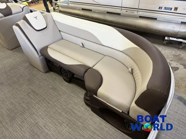 Slide: The Image of 2025 Tahoe LTZ 2385 Elite Cruise boat seating with premium upholstery and modern design. - 10