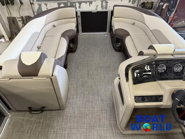 Slide: The Image of 2025 Tahoe LTZ 2385 Elite Cruise interior with plush seating and modern dashboard. - 26