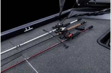 Slide: The Image of 2022 Ranger RT178 boat deck with fishing rods and reels. - 10
