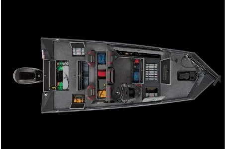 Slide: The Image of Top view of 2022 Ranger RT178 boat layout with seating and storage compartments. - 6